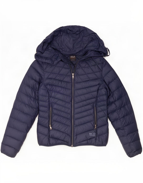 Jack Wolfskin Chaqueta acolchada para mujer UK 8/10 Small Azul marino Nylon