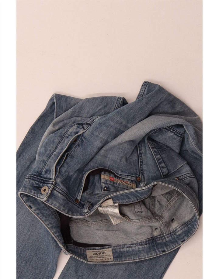 Diesel Hombre Iakop Regular Slim Tapered Jeans W34 L34 Algodón Azul