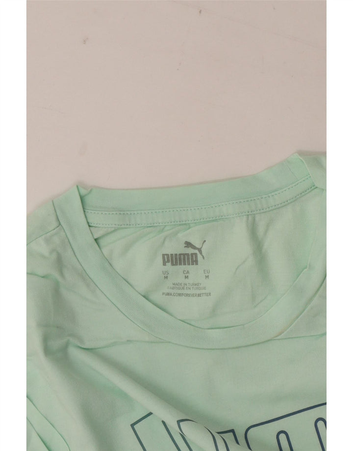 Puma - Camiseta gráfica para mujer, talla 40, color verde medio