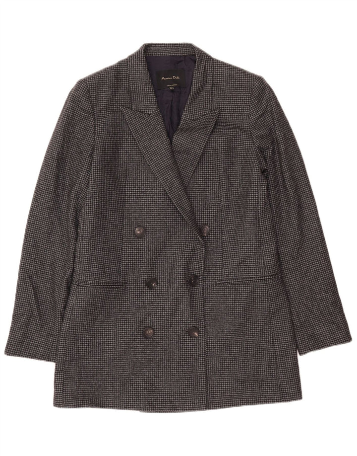 Chaqueta Blazer Mujer Massimo Dutti EU 40 Gris Medio Pata De Gallo