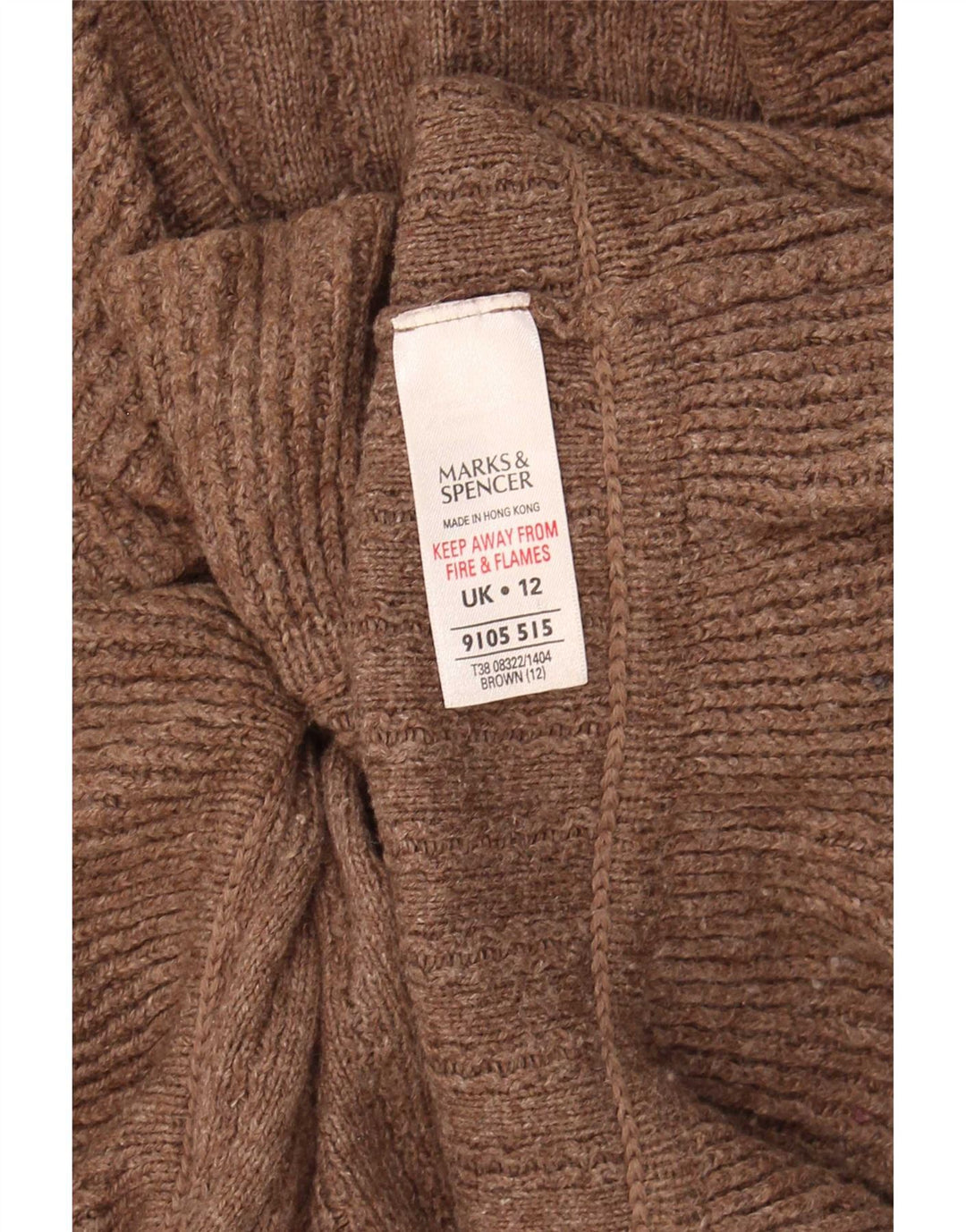 Marks & Spencer - Cárdigan para mujer (talla 40), algodón marrón medio
