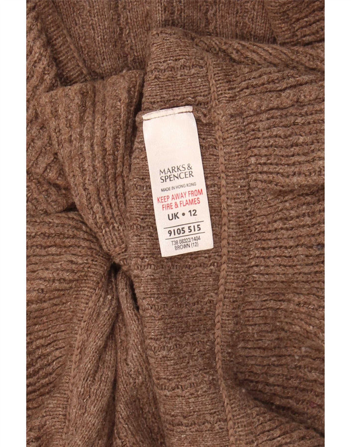 Marks & Spencer - Cárdigan para mujer (talla 40), algodón marrón medio