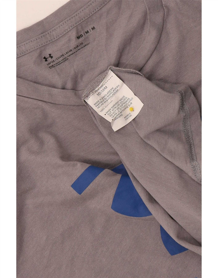 Under Armour Camiseta gráfica para hombre Top de algodón gris medio
