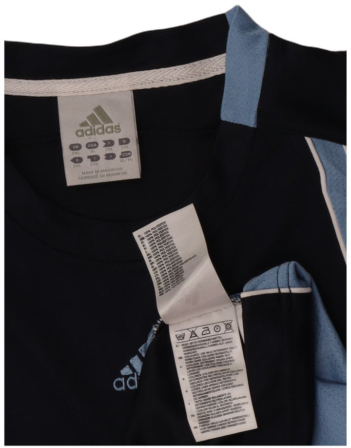 Adidas Mens Climacool Vest Top 2XL Azul Marino Colorblock Poliéster