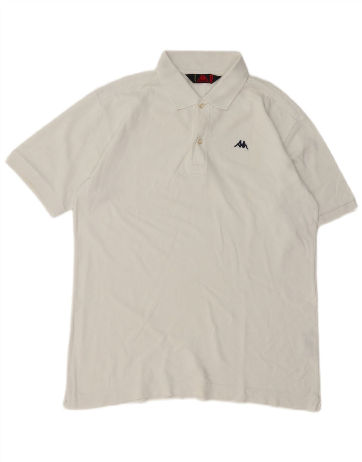 Polo Kappa Hombre Algodón Blanco Mediano