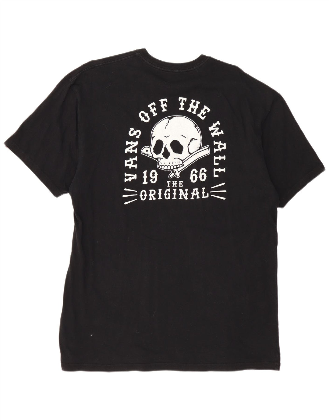 VANS Camiseta gráfica de corte clásico para hombre Top XL Algodón negro