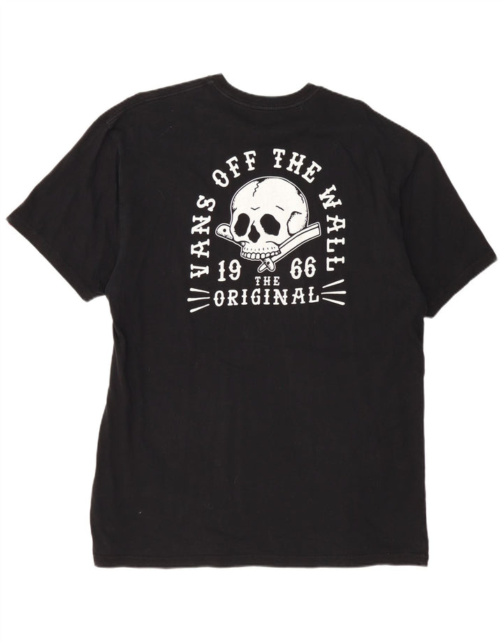 VANS Camiseta gráfica de corte clásico para hombre Top XL Algodón negro
