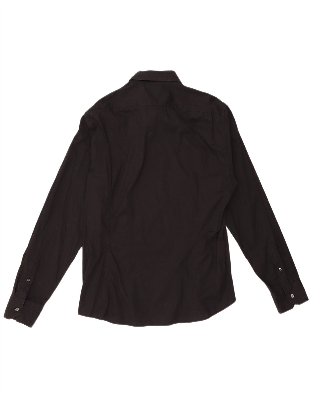 BENETTON Camisa Hombre XL Algodón Negro
