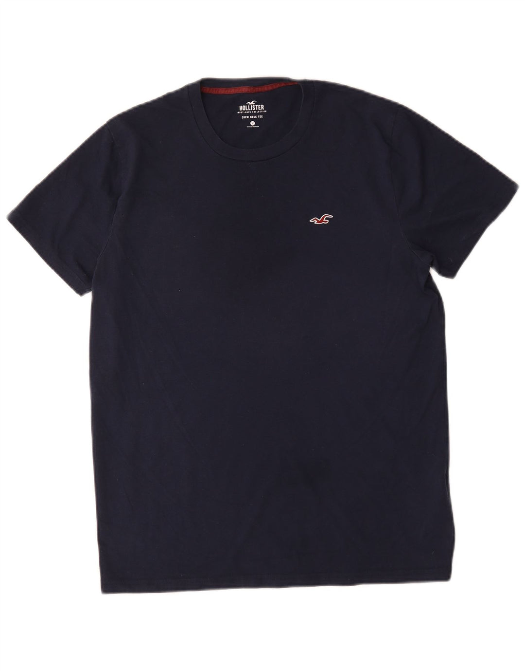 Camiseta Hollister Hombre Top Medium Azul Marino Algodón
