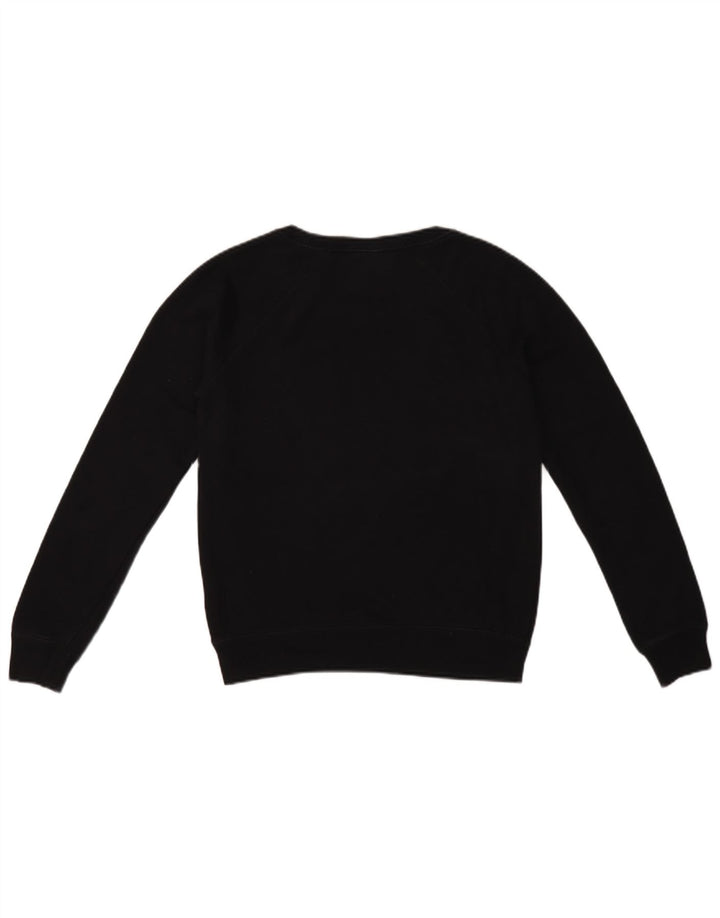 Nike Mujer Oversize Crop Graphic Sudadera Jumper UK 10 Small Negro