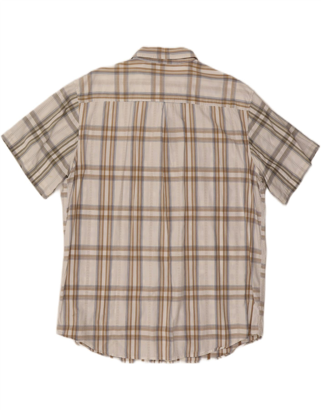 WRANGLER Camisa de manga corta para hombre 2XL Algodón a cuadros blanco