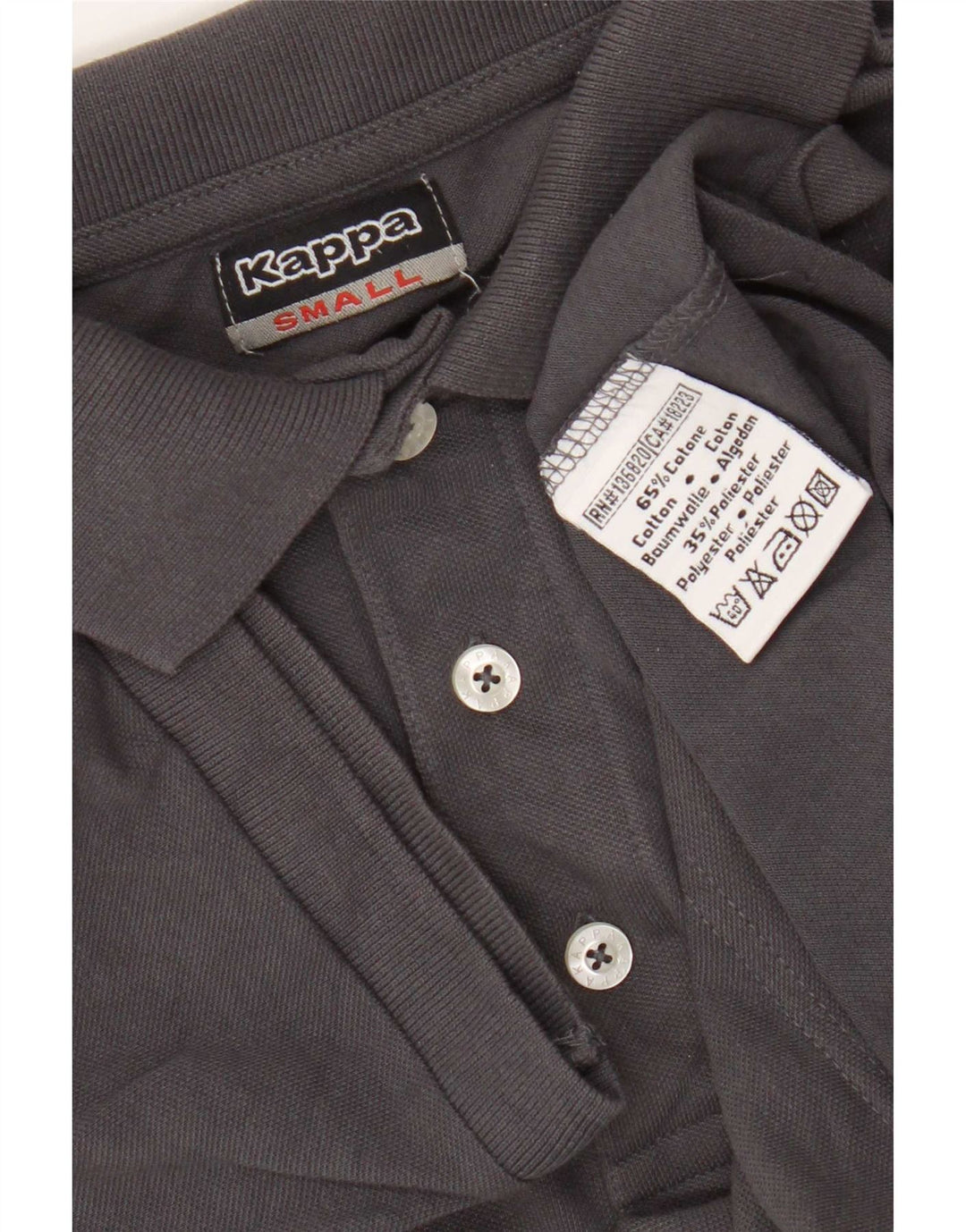 Kappa Polo Hombre Small Gris Algodón