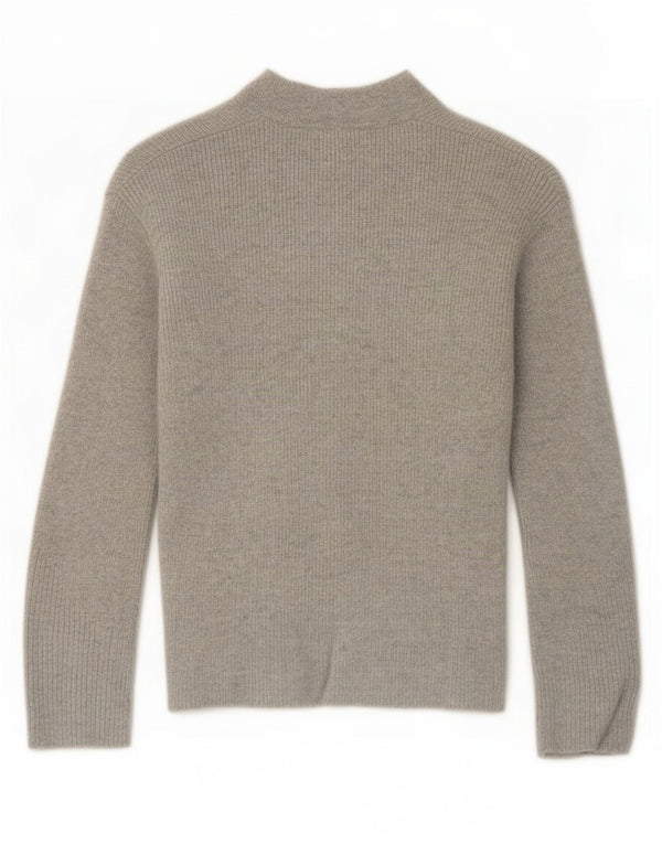 Tommy Hilfiger Suéter con cuello en V para mujer UK 4 XS Lana gris