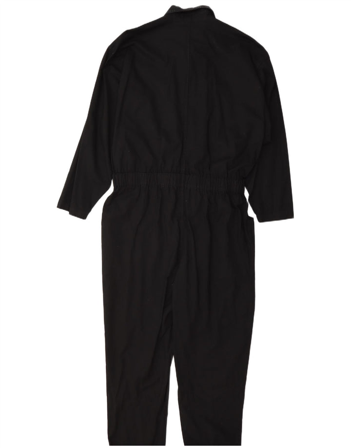 Mono vintage de manga larga para mujer IT 42 Algodón negro medio