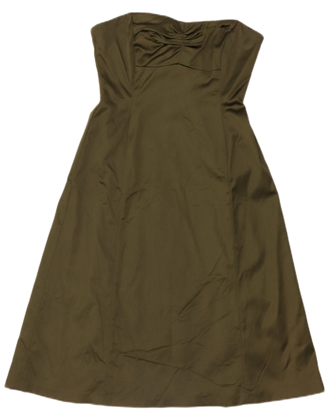 Vestido sin tirantes para mujer Coast UK 42 Acetato caqui mediano