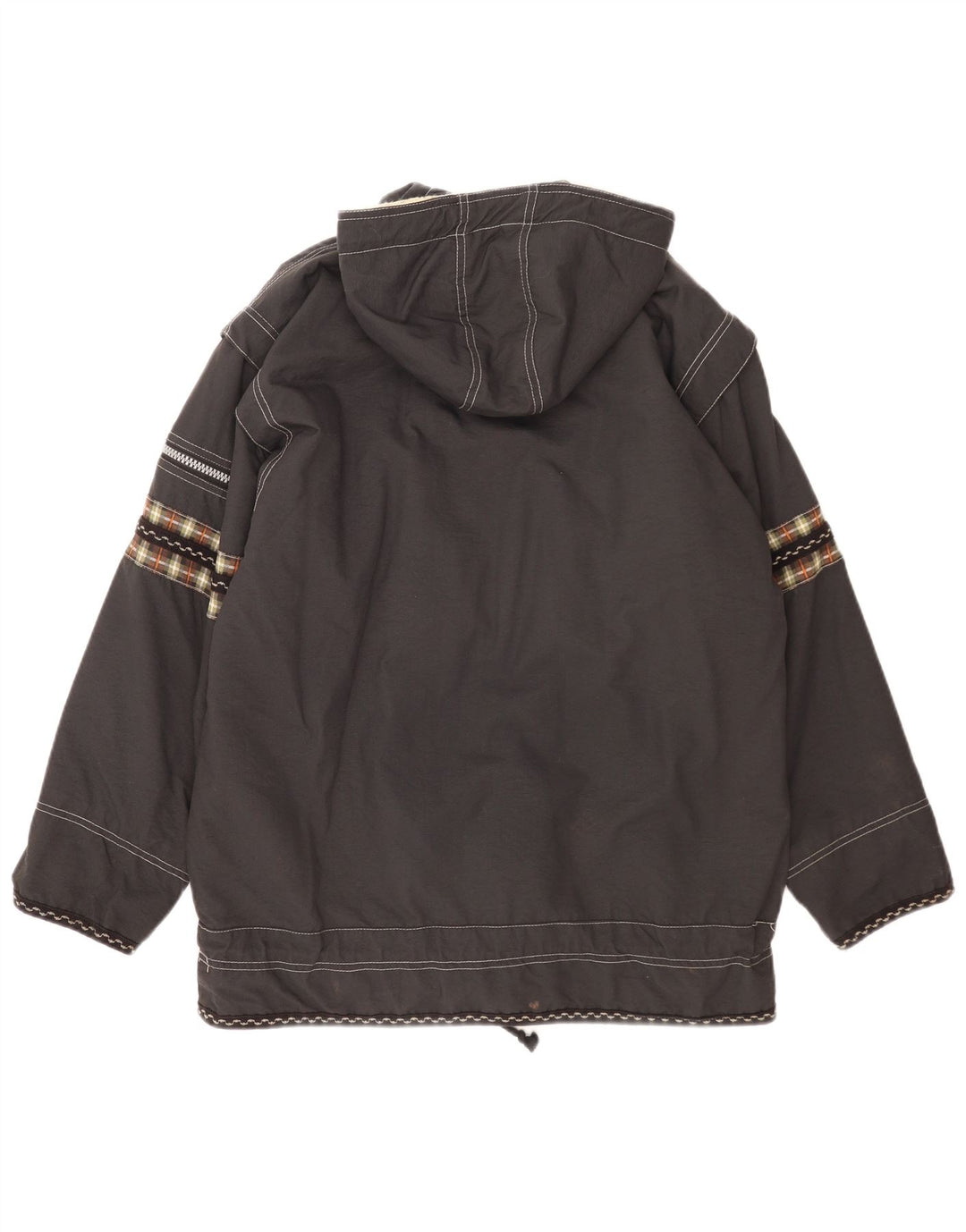 Magic Venture Chaqueta de esquí con capucha y gráfico relajado para hombre UK 36 Small Grey Retro