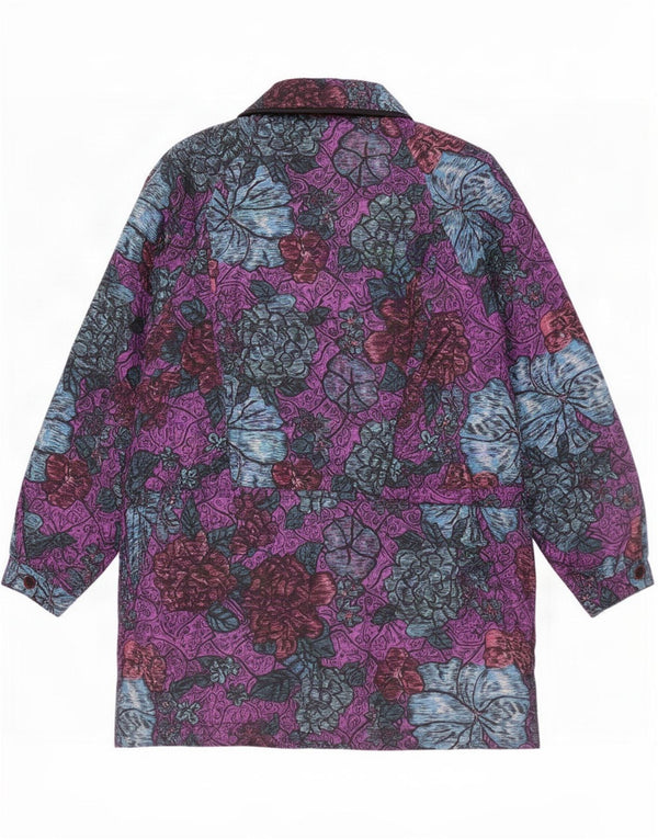 Yessica Parka para mujer EU 42 Large Nylon floral morado