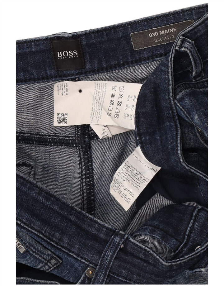 Vaqueros Hugo Boss Mujer Regular Rectos W36 L32 Algodón Azul