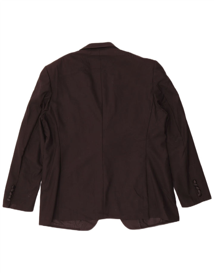 Marks & Spencer Chaqueta tipo blazer con 1 botón para hombre UK 46 XL Lana virgen negra