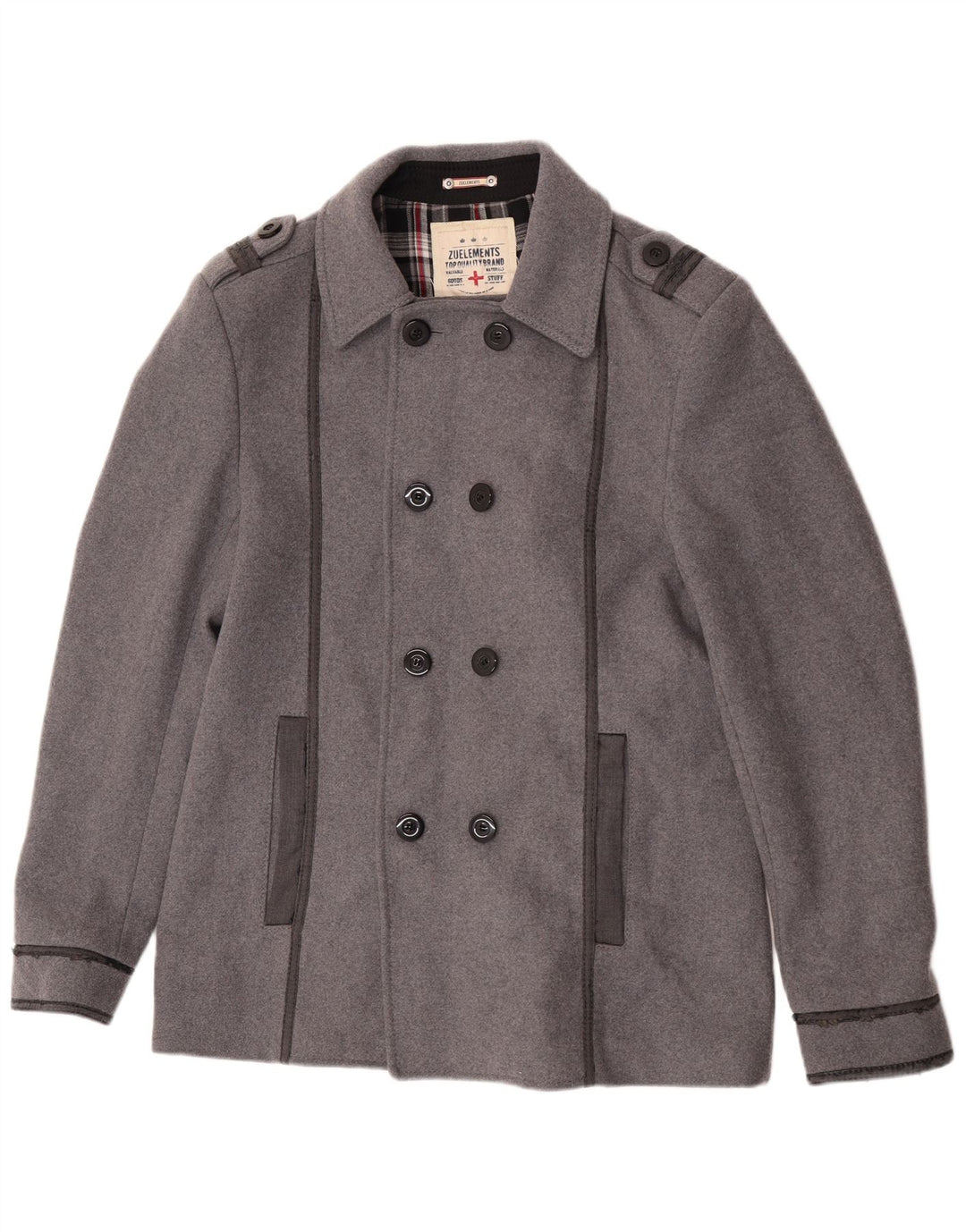Zu Elements Chaquetón para hombre UK 42 XL Lana gris