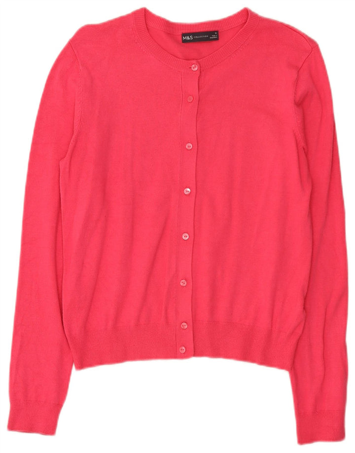 Marks & Spencer - Cárdigan para mujer, talla 40, viscosa rosa mediana
