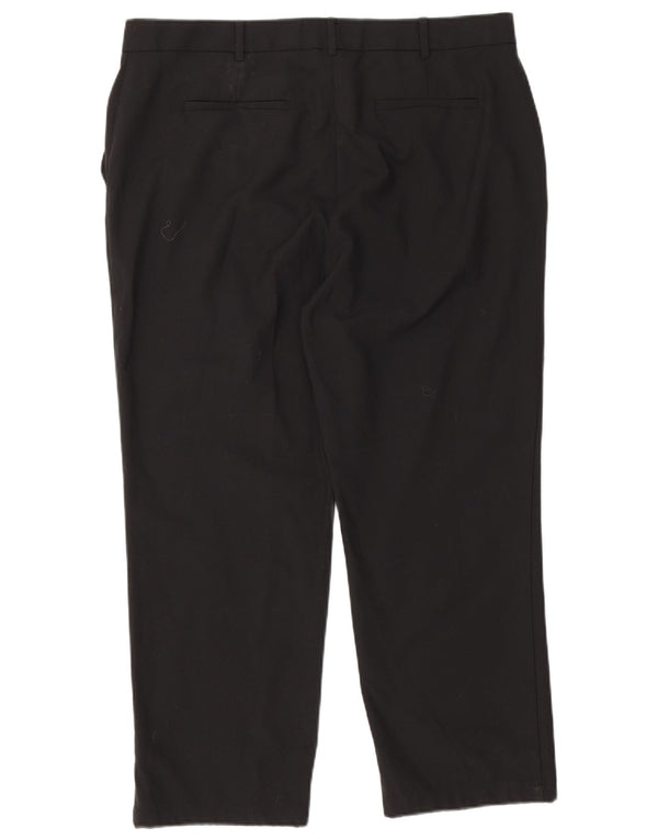 Marks & Spencer Pantalones Cortos de Traje Autograph para Mujer UK 18 XL W36 L26 Negro