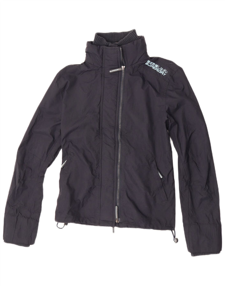 Chaqueta impermeable Superdry para mujer UK 46 Large Nylon azul marino