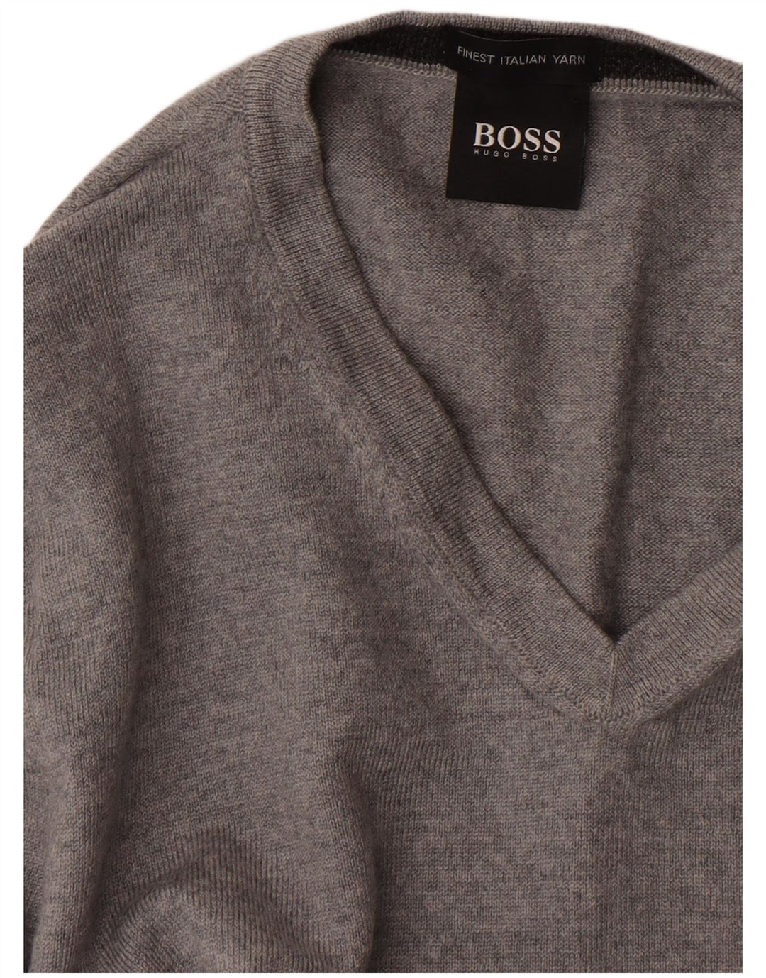 HUGO BOSS Jersey con cuello en V para mujer UK 10 Small Grey