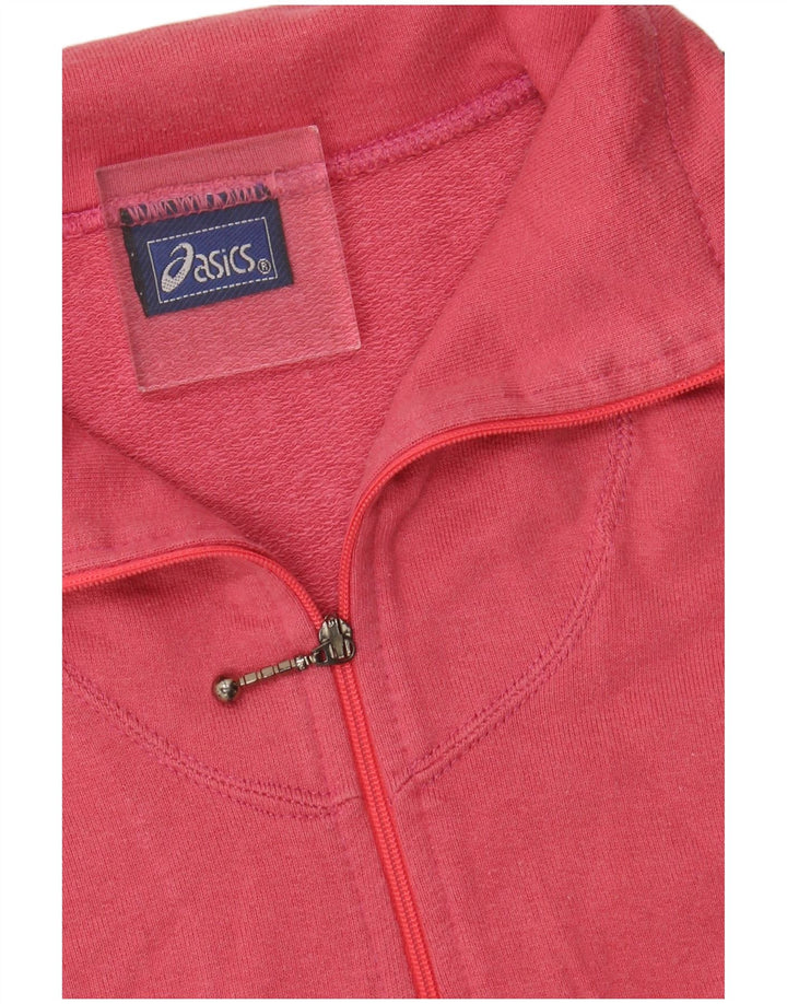 ASICS Hombre Graphic Zip Neck Sudadera Jumper Grande Algodón Rosa