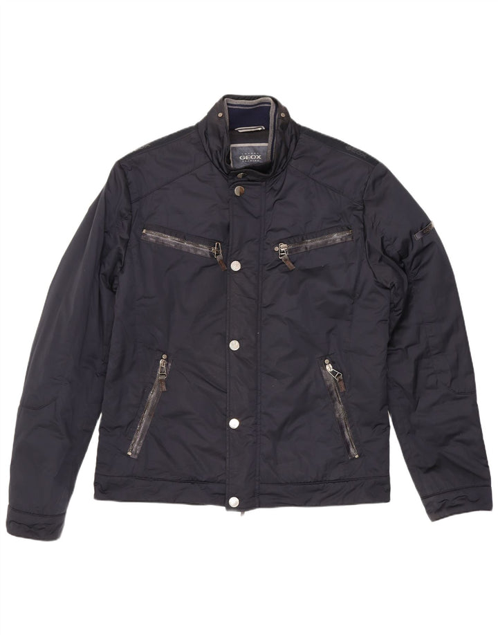 Geox - Chaqueta acolchada Respira para hombre, talla 40, color negro