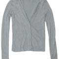 Zara Mujer Cárdigan Suéter UK 12 Rayón Azul Medio