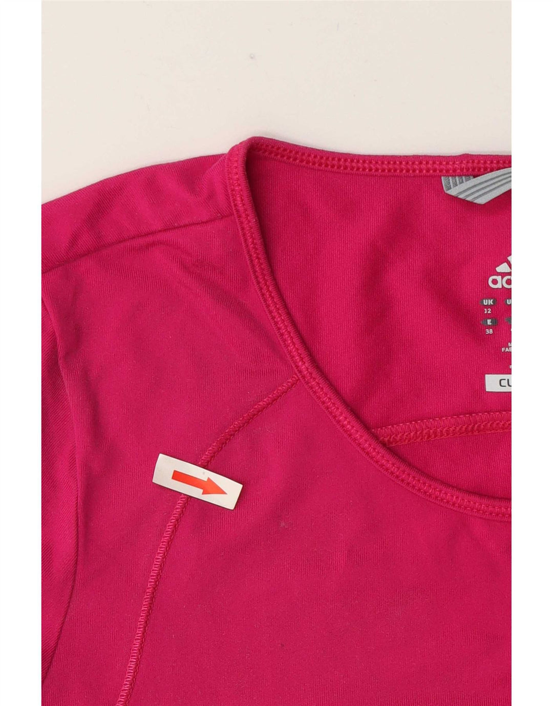 Adidas Mujer Climalite Camiseta Top UK 12 Mediano Rosa