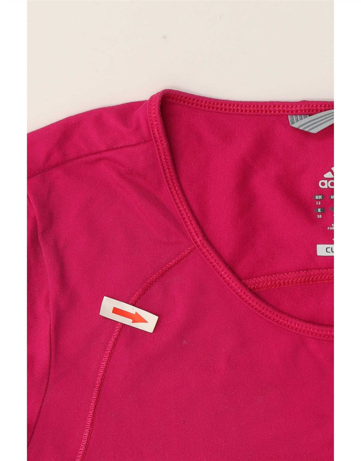 Adidas Mujer Climalite Camiseta Top UK 12 Mediano Rosa