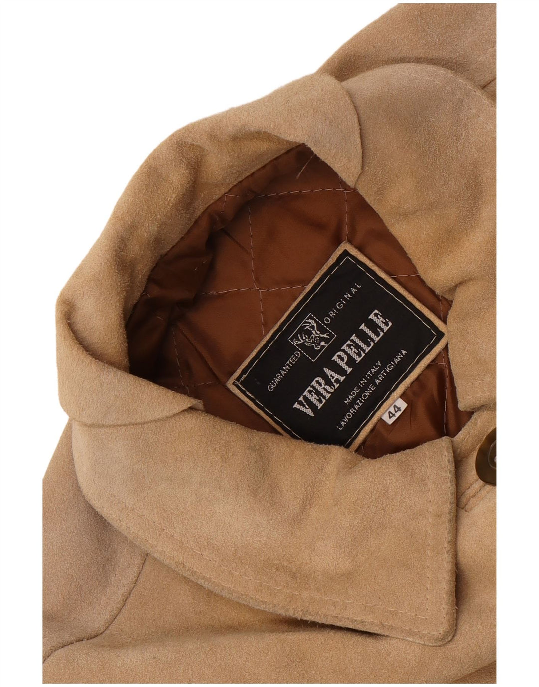 Chaqueta de ante vintage para mujer IT 44 Cuero beige medio