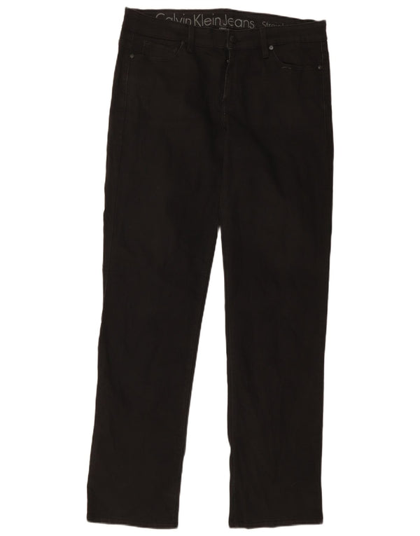 Calvin Klein Jeans Rectos para Mujer US 10 Grande W30 L32 Algodón Negro