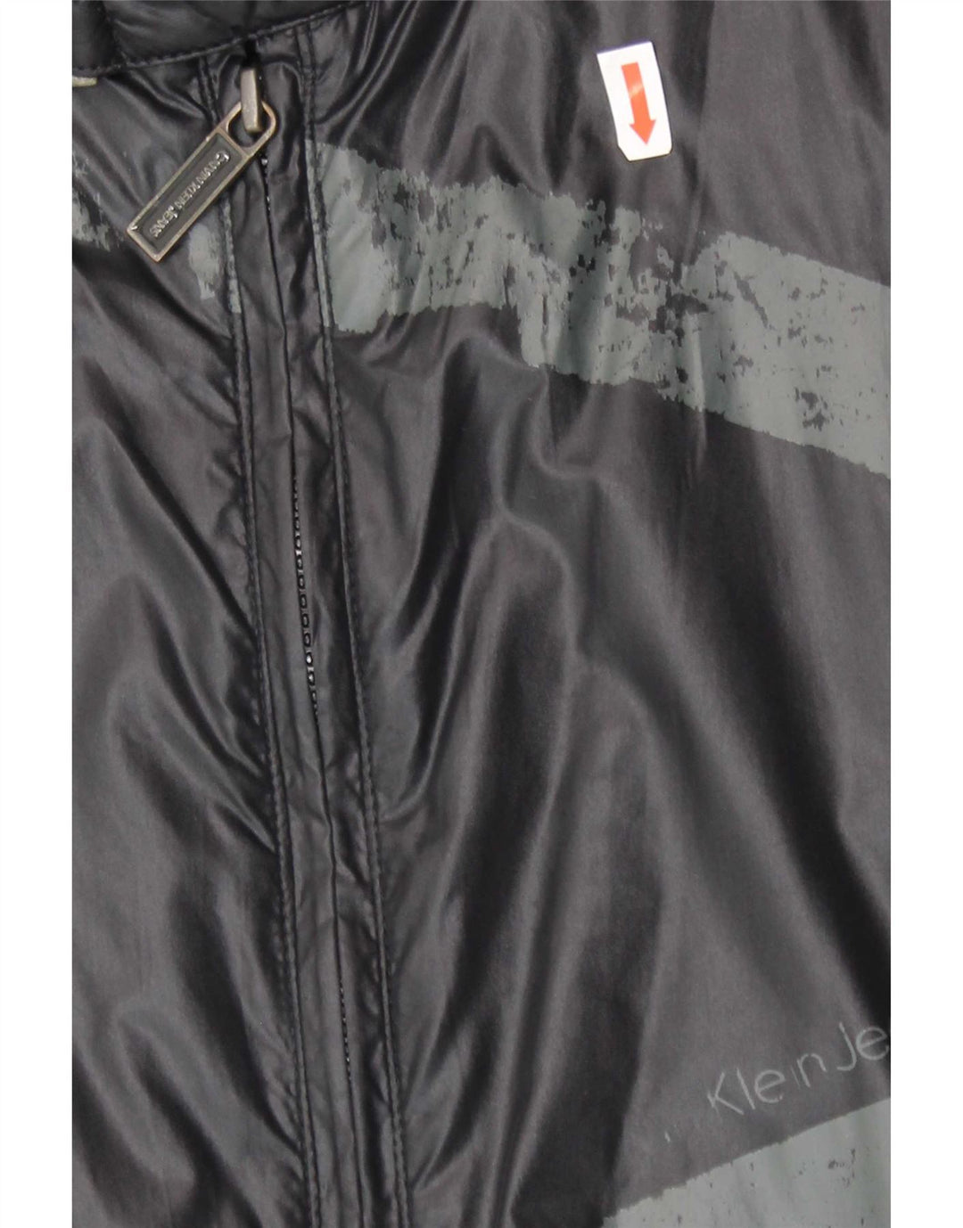 Calvin Klein Jeans Chaqueta impermeable gráfica para hombre Reino Unido 40 Grande Poliamida negra