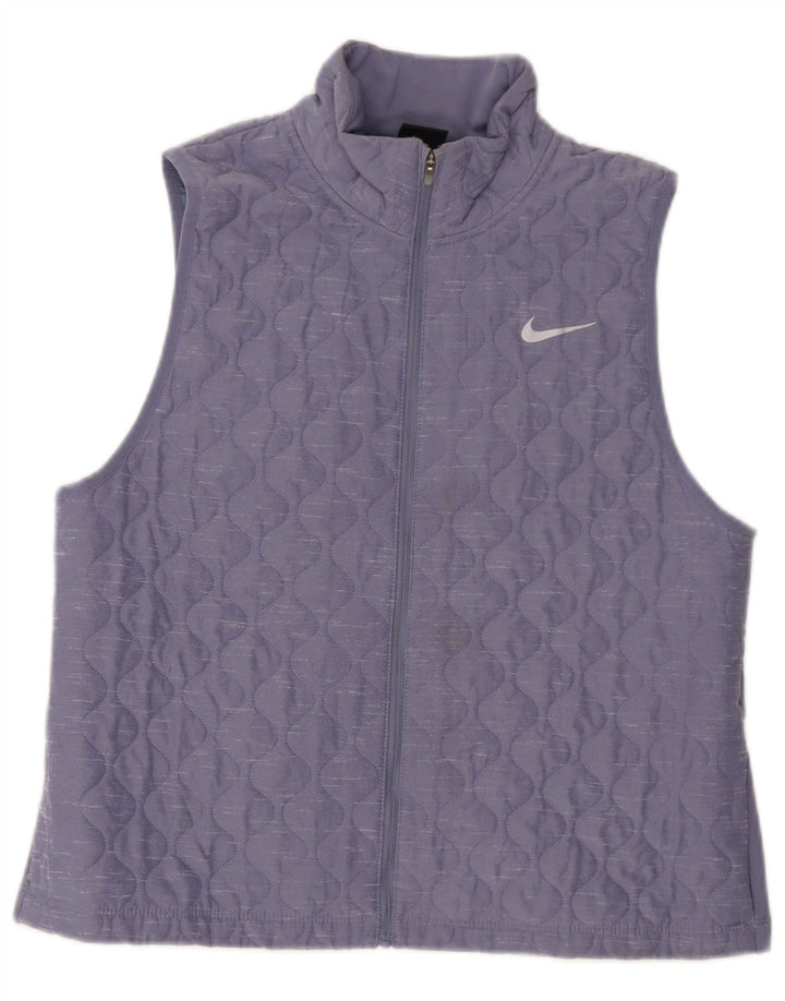 Nike - Chaleco acolchado para correr para mujer, talla 40, poliéster morado grande
