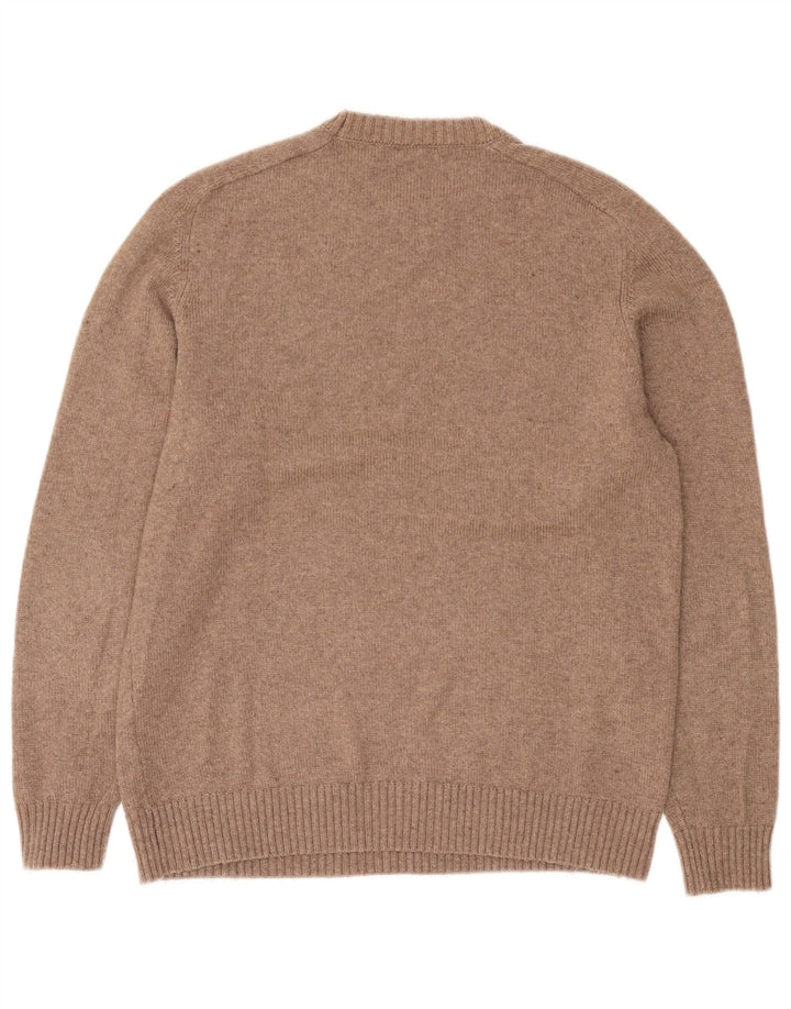 Zara Hombre Jersey Cuello Redondo Jersey Marrón Medio Poliéster