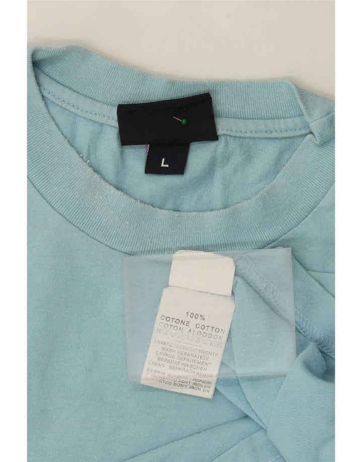 Murphy & Nye Camiseta gráfica para hombre Top grande de algodón azul