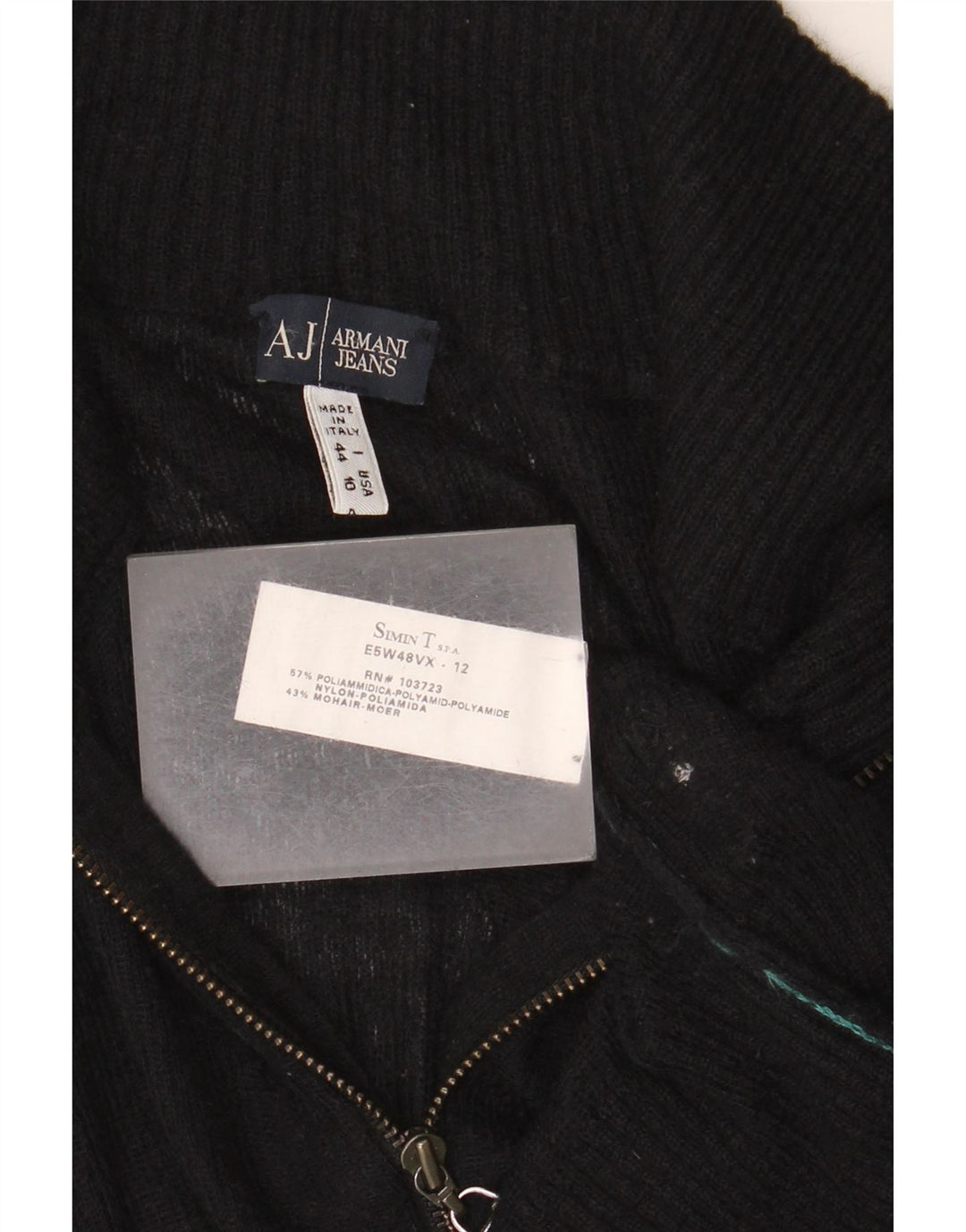 Armani Jeans Cárdigan Mujer IT 44 Medium Negro Poliamida