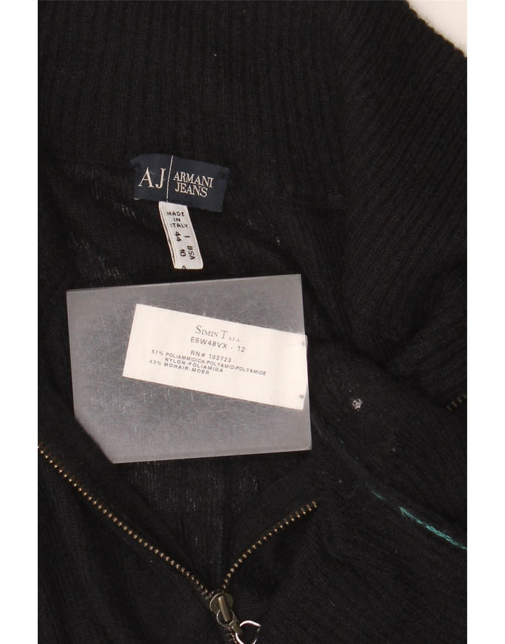 Armani Jeans Cárdigan Mujer IT 44 Medium Negro Poliamida