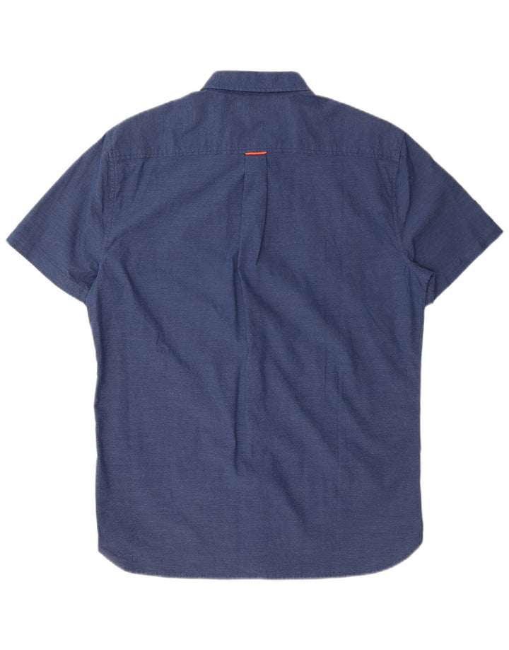 Camisa Superdry De Manga Corta Regular Fit De Algodón Azul Marino Mediano