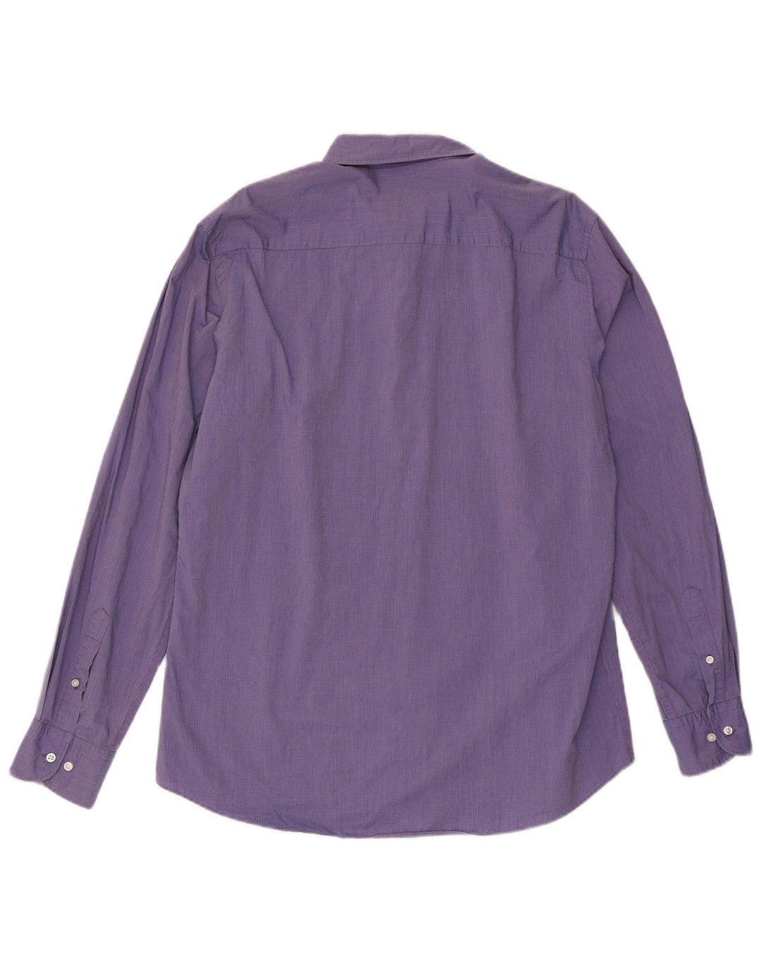 Massimo Dutti Hombre Camisa Slim Fit XL Vichy Morado