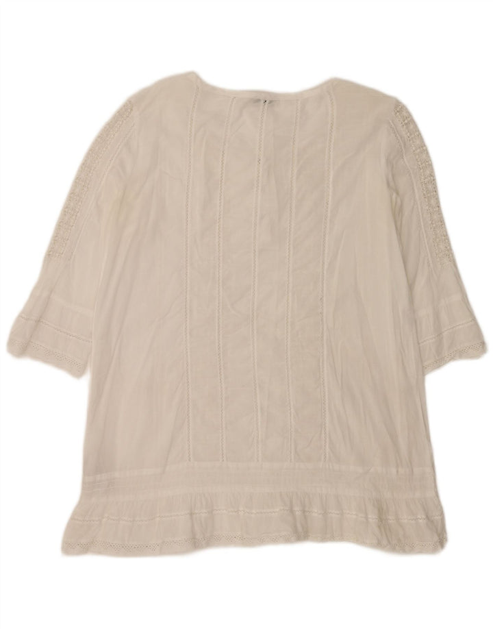 Henry s Top tipo túnica extragrande con manga 3/4 para mujer IT 40 Small White