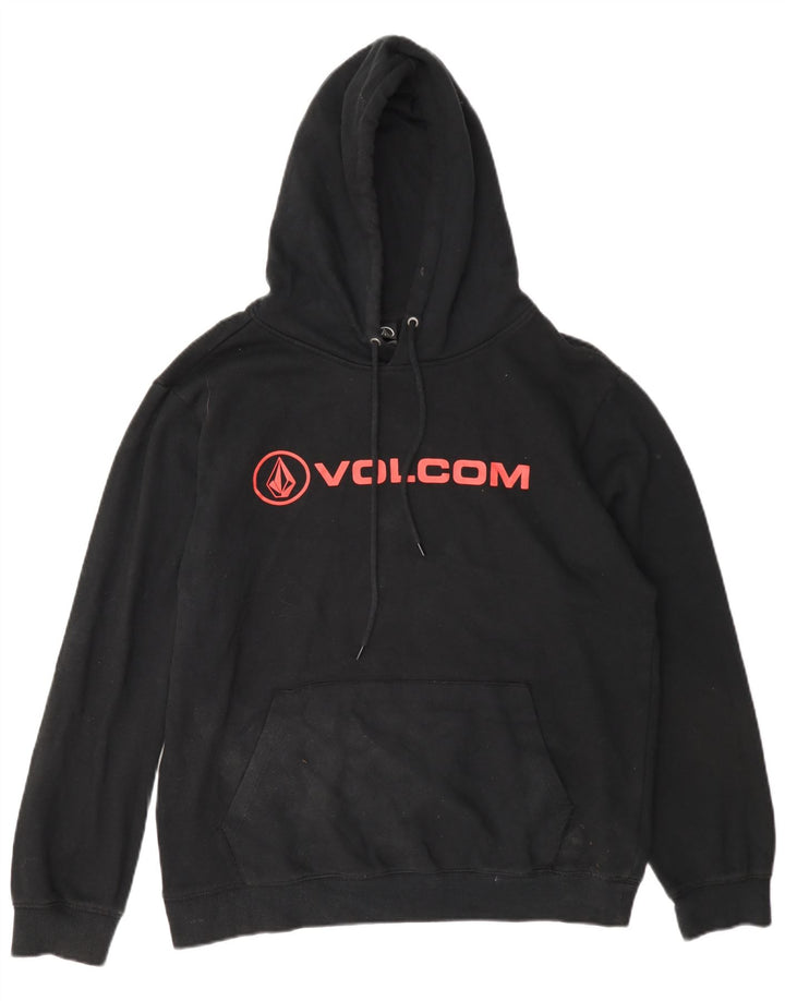Volcom Jersey con capucha gráfica de algodón gris medio para hombre