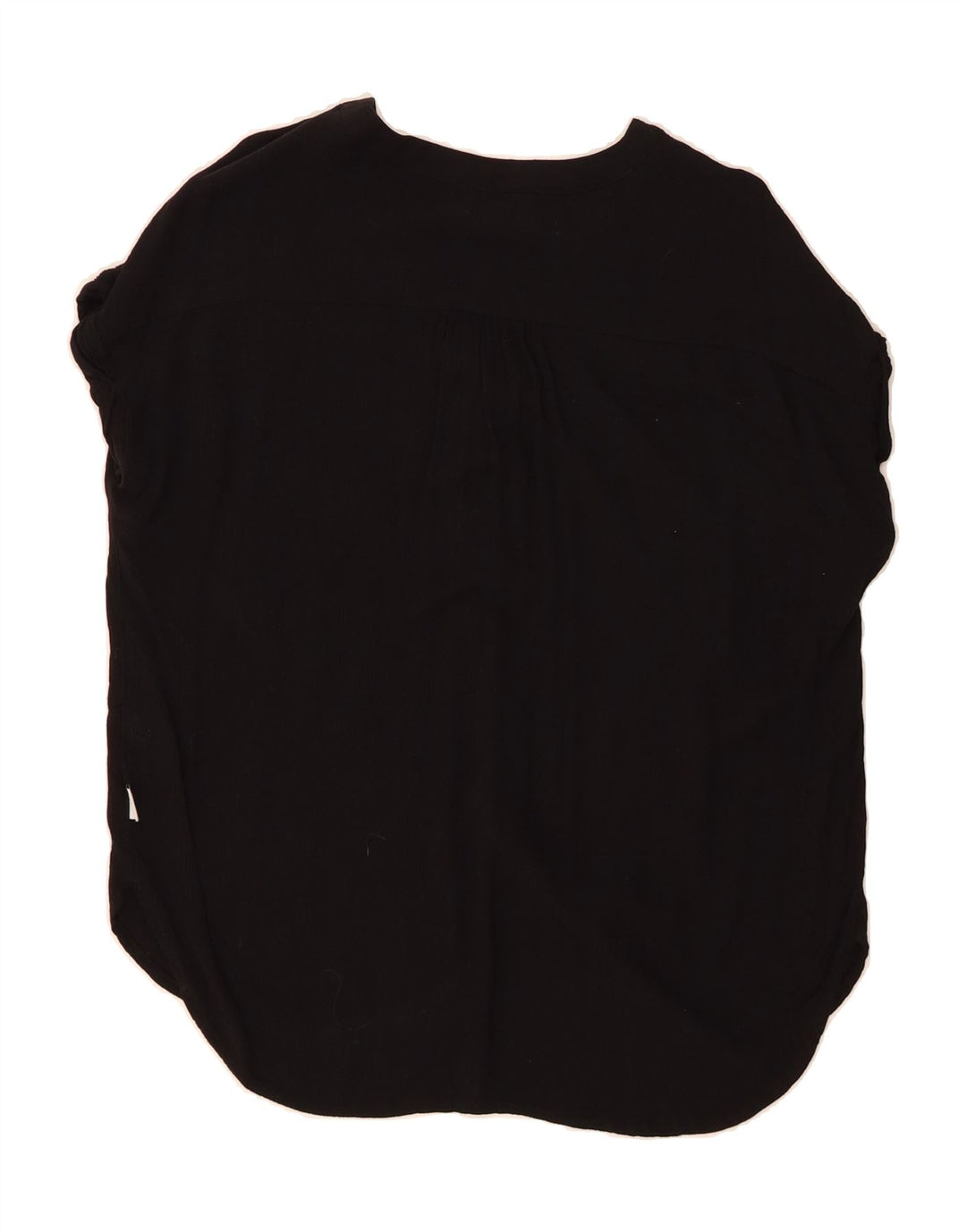 ORVIS Womens Oversized Short Sleeve Shirt Blouse UK 10 Small Black Rayon Vintage Orvis and Second-Hand Orvis from Messina Hembry 