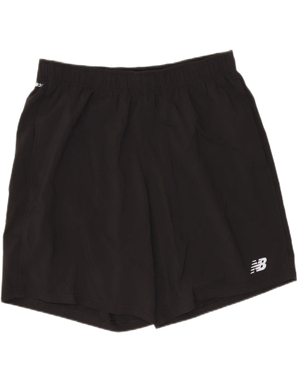 New Balance Pantalones cortos deportivos para hombre Poliéster negro mediano