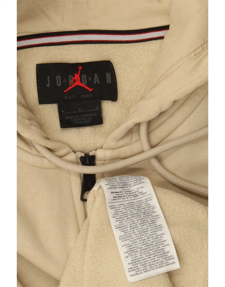 Jordan - Sudadera con capucha y cremallera para hombre, algodón beige medio