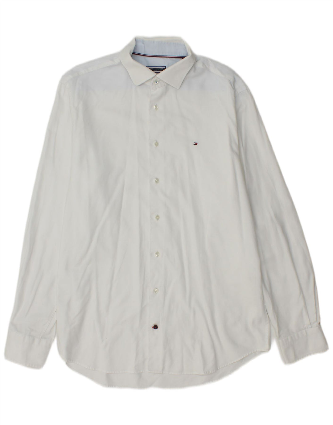 Tommy Hilfiger Camisa de corte regular para hombre Talla 42 16 1/2 Grande Blanco