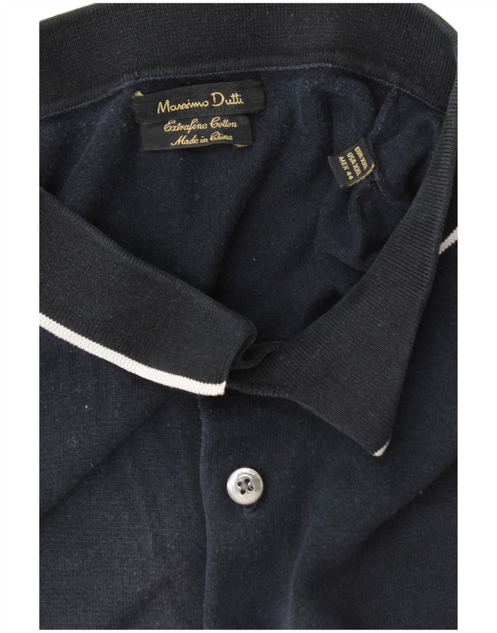 Polo Massimo Dutti Hombre 2XL Azul Marino Algodón